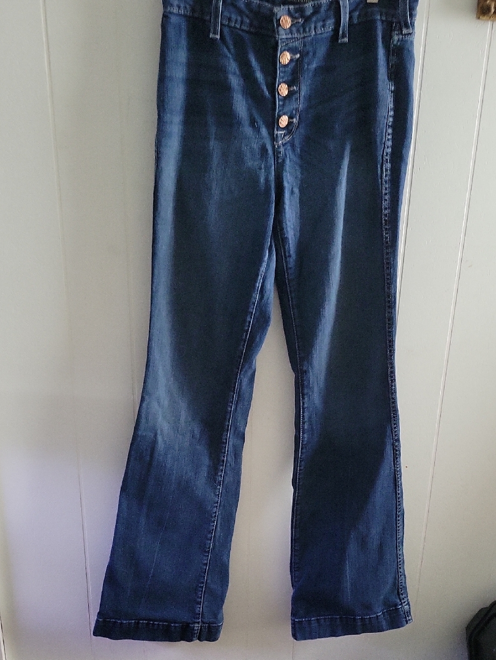 Ariat Indigo High-Rise Button-Fly Flare Jeans